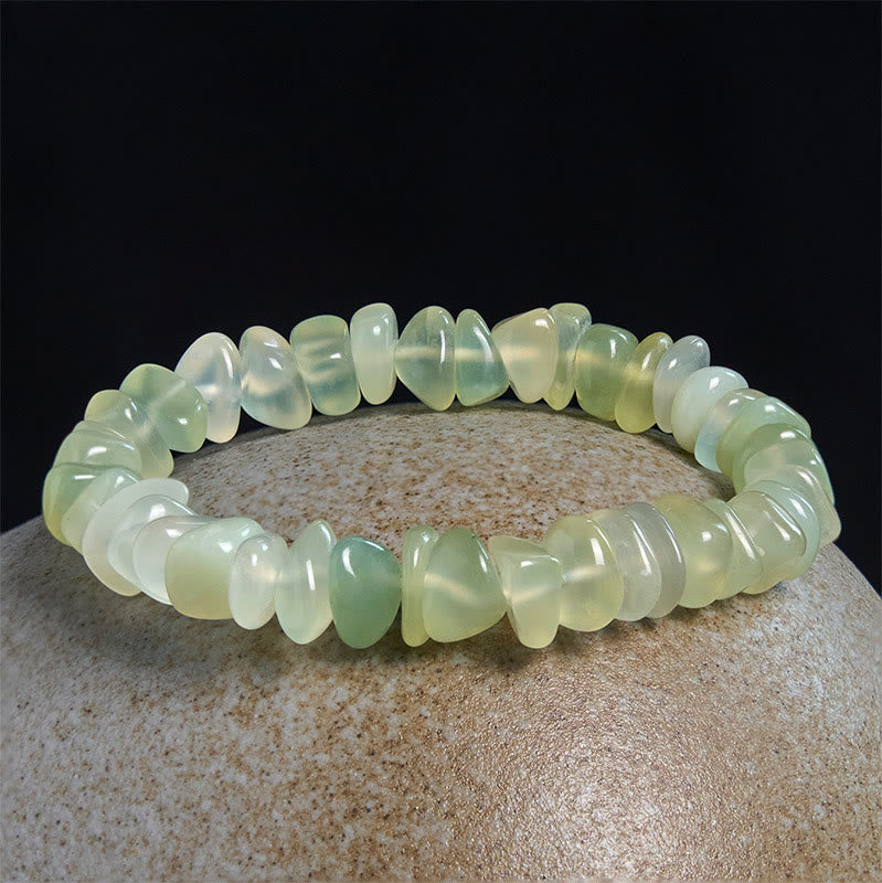 Buddha Stones Natürliches Peridot Unregelmäßige Blöcke Friedensarmband