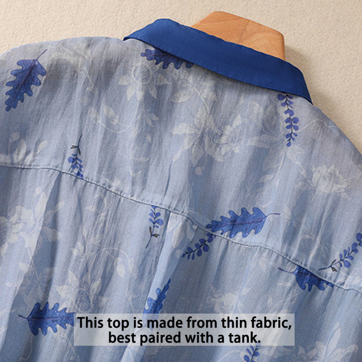 Buddha Stones Kleine Gelbe Blume Blätter Knöpfe Kurzarm Damen Shirt - image 12
