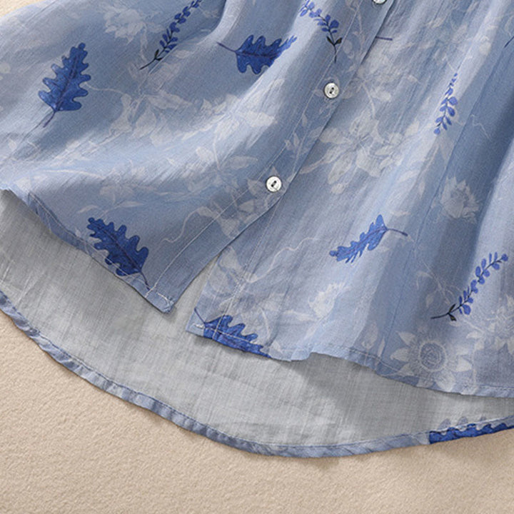 Buddha Stones Kleine Gelbe Blume Blätter Knöpfe Kurzarm Damen Shirt - image 16