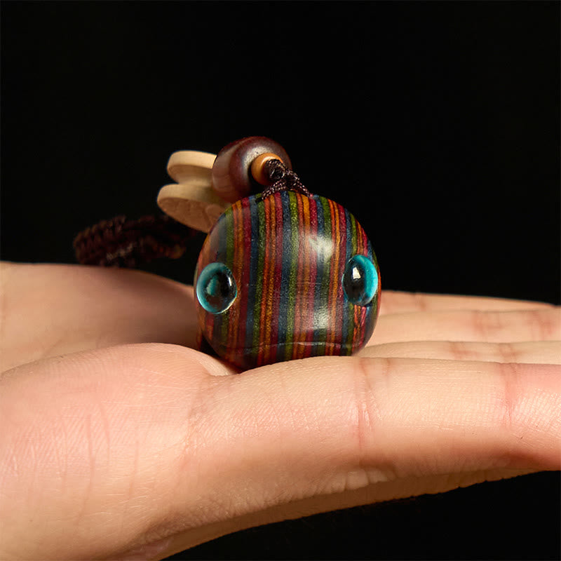 Buddha Stones Regenbogen Eukalyptus Delphin Geschnitzt Positive Schlüssel Kette Telefon Hängende Dekoration - image 4