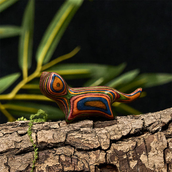 Buddha Stones, Mini-Regenbogen-Eukalyptus, gehende Katze, geschnitzt, reduziert Stress, Dekoration - image 6