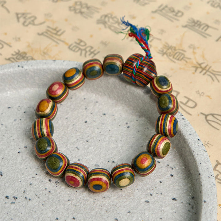 Buddha Stones Buntes Regenbogen Eukalyptus Kürbis Positives Armband - image 6