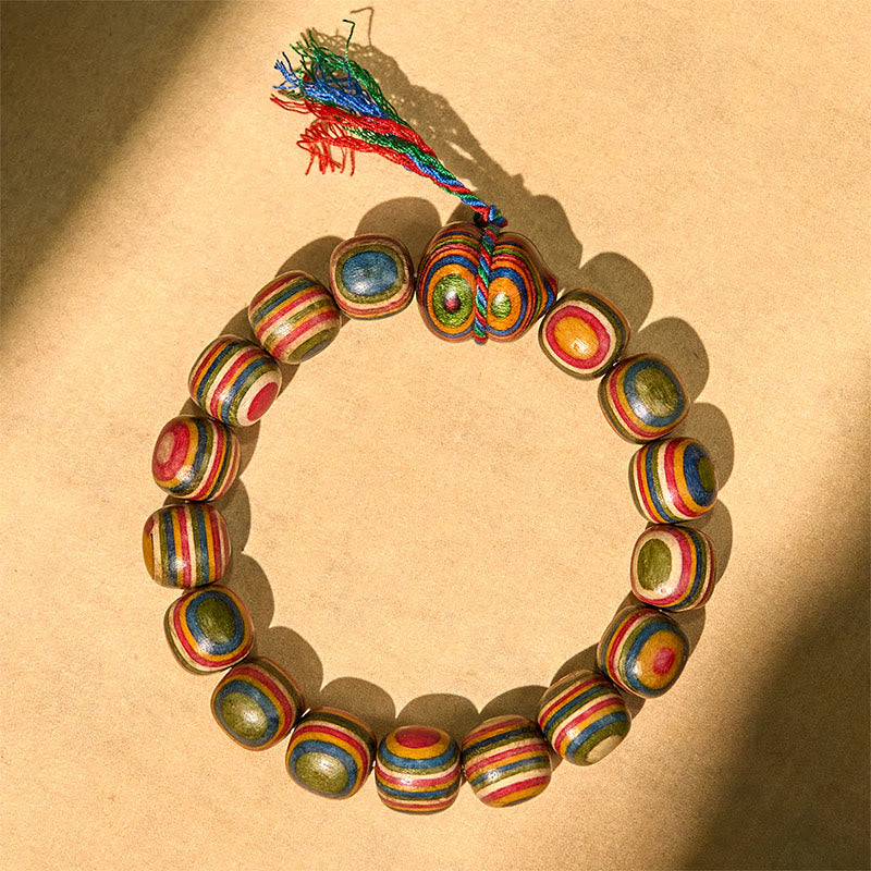 Buddha Stones Buntes Regenbogen Eukalyptus Kürbis Positives Armband - image 2