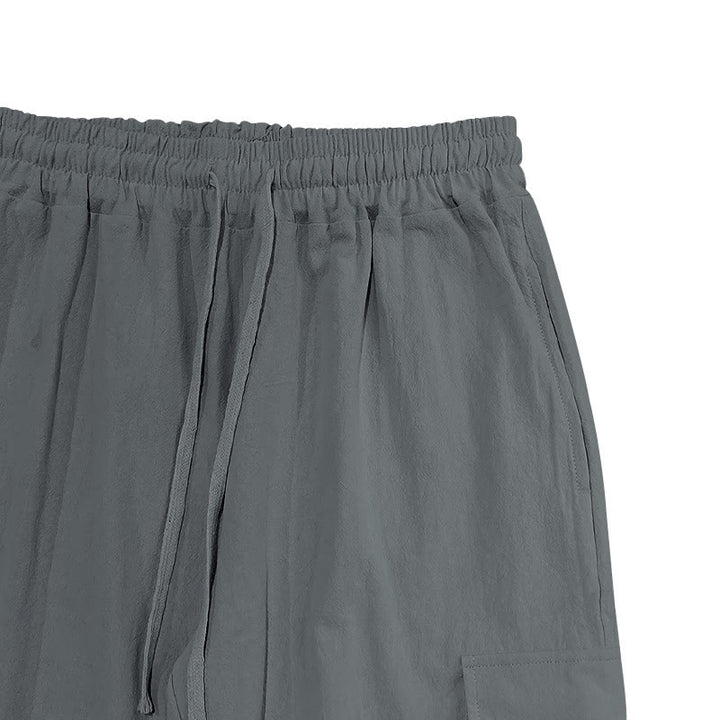 Buddha Stones Herren-Cargohose aus Leinen mit Kordelzug und Taschen - image 17