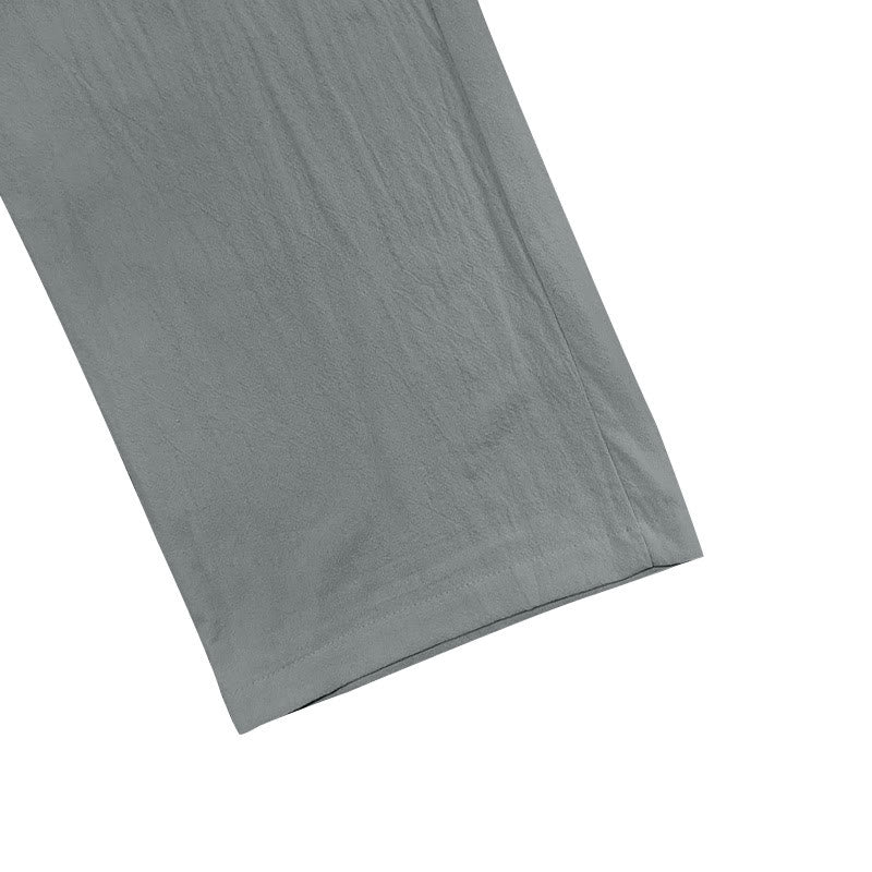 Buddha Stones Lässige, einfarbige Baumwollhose mit Knöpfen und Taschen für Herren - image 17