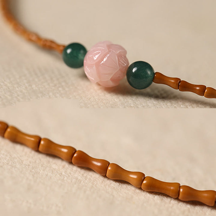 Buddha Stones Ultrafeines Olivenkern-Lotus-Armband mit innerer Stärke und Doppelkreis - image 8