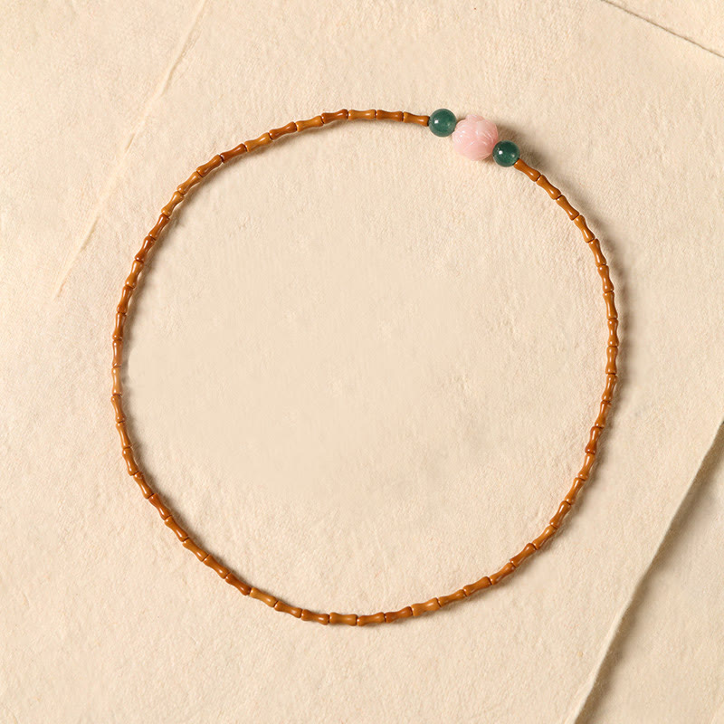 Buddha Stones Ultrafeines Olivenkern-Lotus-Armband mit innerer Stärke und Doppelkreis - image 3