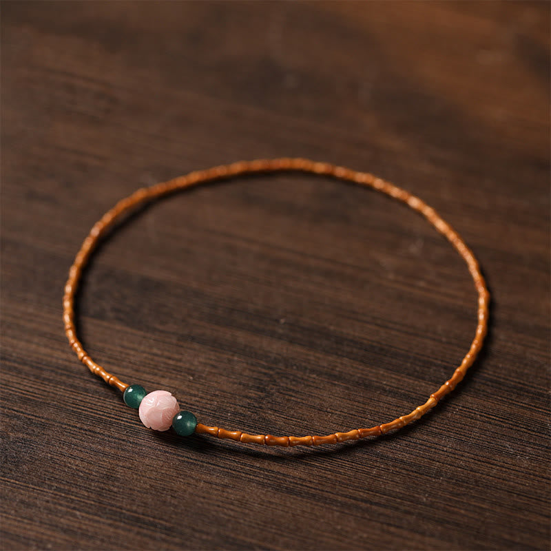Buddha Stones Ultrafeines Olivenkern-Lotus-Armband mit innerer Stärke und Doppelkreis - image 2