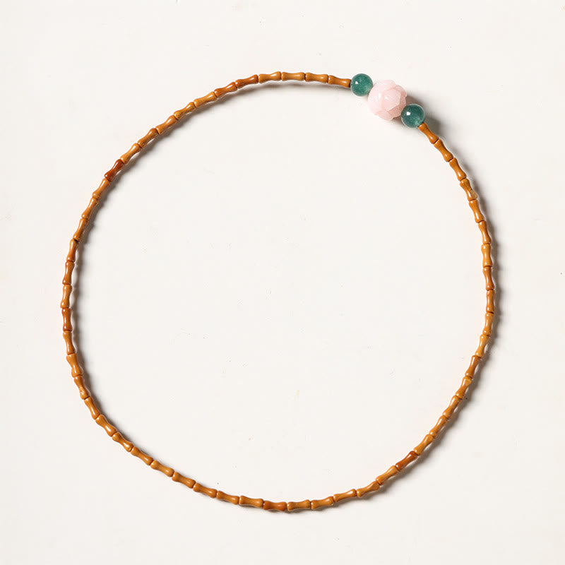 Buddha Stones Ultrafeines Olivenkern-Lotus-Armband mit innerer Stärke und Doppelkreis - image 9
