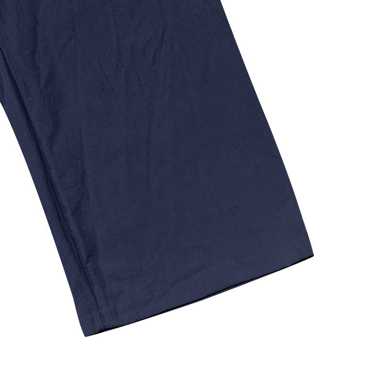 Buddha Stones Einfarbige Knöpfe Kordelzug Herren Baumwollhose mit Taschen - image 5