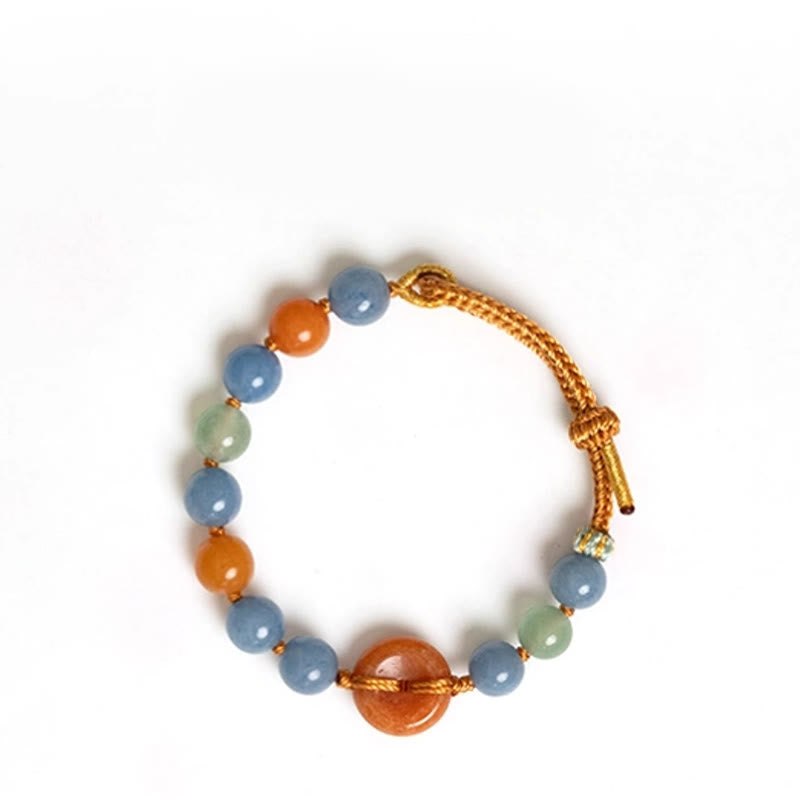 Buddha Stones Farbiges Aventurin Peace Buckle Cure Armband - image 11