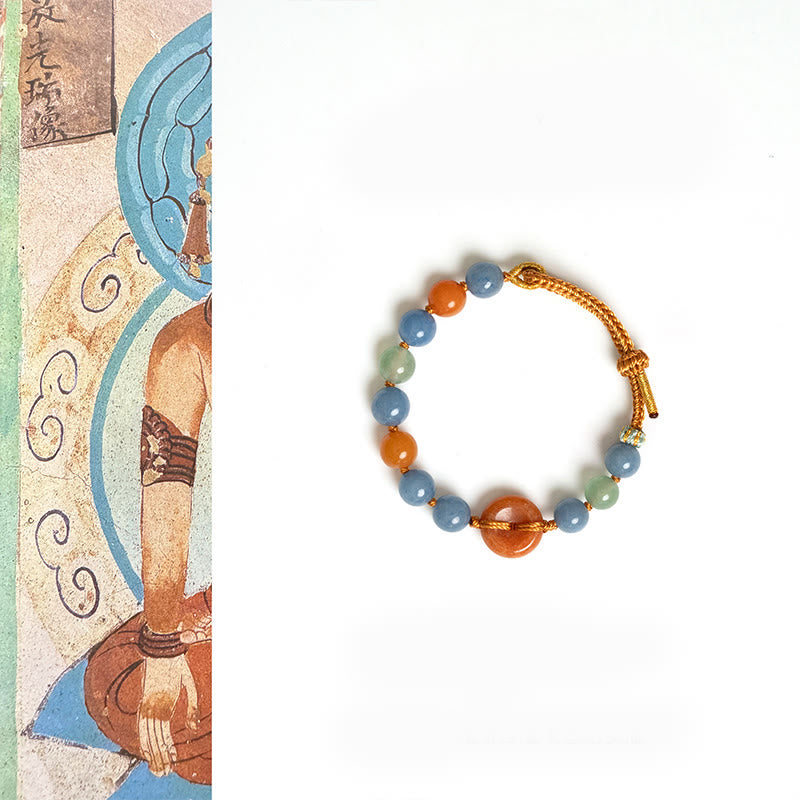 Buddha Stones Farbiges Aventurin Peace Buckle Cure Armband - Aventurin-Friedensschnalle (Handgelenkumfang: 15–22 cm) - image 1