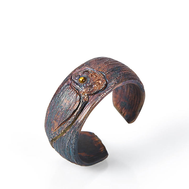 Buddha Stones 999 Sterling Silber Lotus Balance Ring - image 10