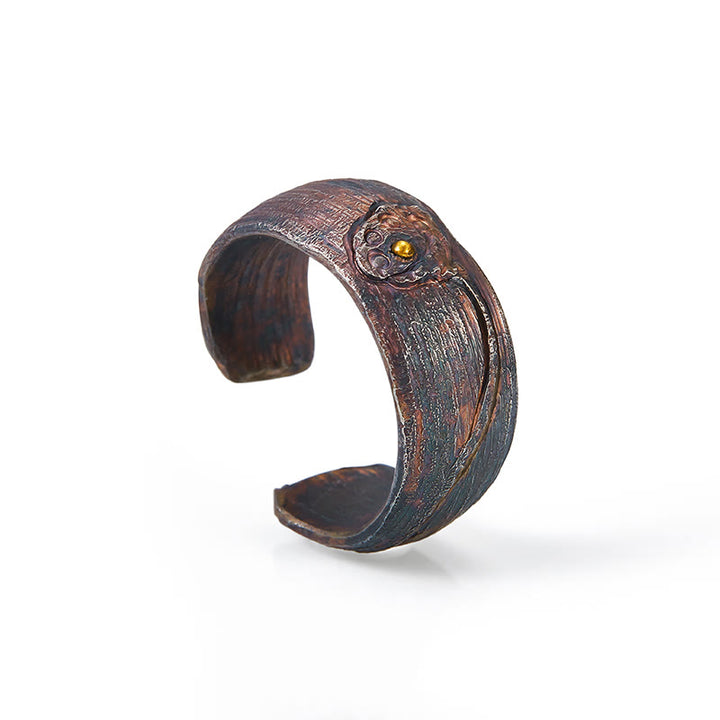 Buddha Stones 999 Sterling Silber Lotus Balance Ring - image 3