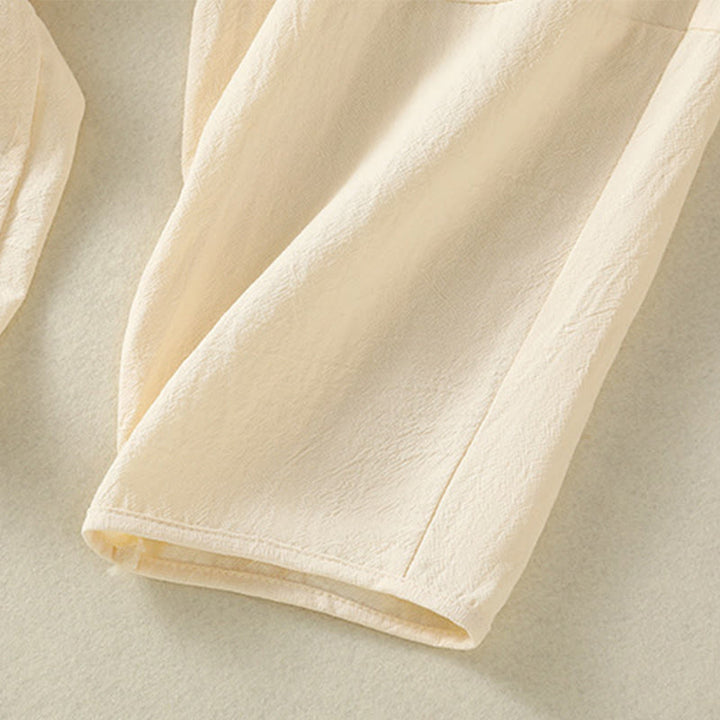 Buddha Stones 2-teiliges schlichtes Damen-Kurzarmhemd mit Haremshose und Meditationskleidungsset - image 14