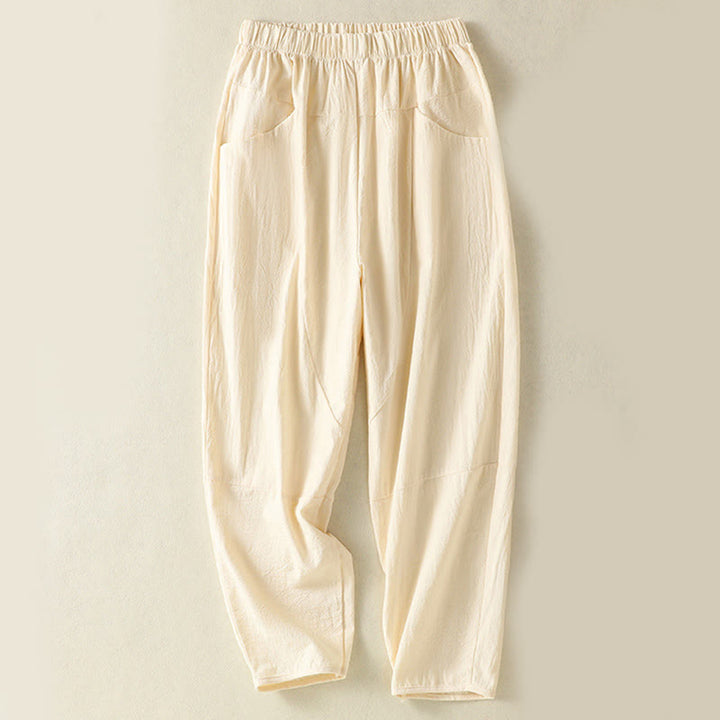 Buddha Stones 2-teiliges schlichtes Damen-Kurzarmhemd mit Haremshose und Meditationskleidungsset - image 10