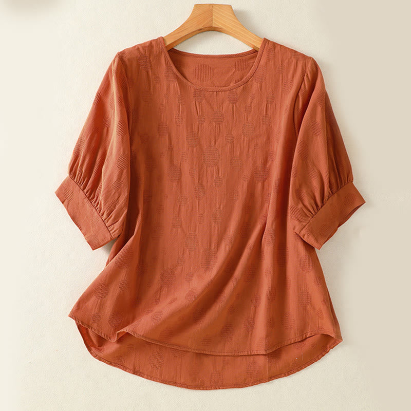 Buddha Stones 2-teiliges schlichtes Damen-Kurzarmhemd mit Haremshose und Meditationskleidungsset - image 17