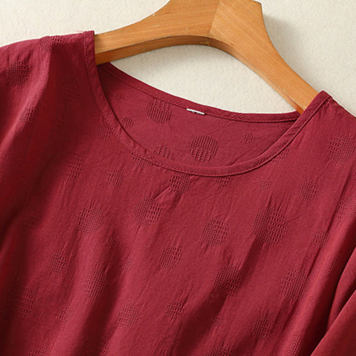 Buddha Stones 2-teiliges schlichtes Damen-Kurzarmhemd mit Haremshose und Meditationskleidungsset - image 27