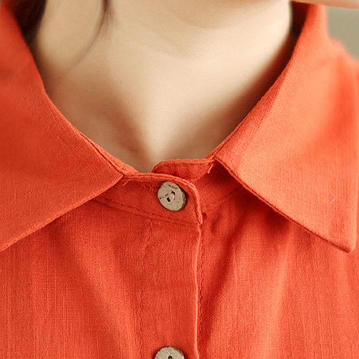 Buddha Stones 2-teiliges lässiges Damen-Set mit Stehkragen, Hemd und lockerer Hose, Meditationskleidung - image 16