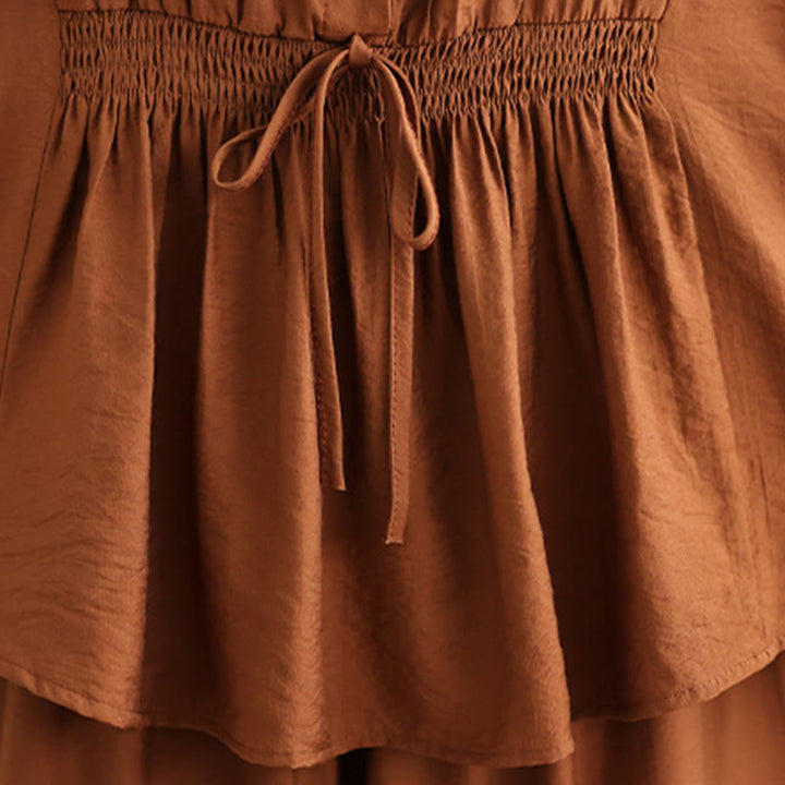 Buddha Stones 2-teiliges lässiges Damen-Set mit Stehkragen, Hemd und lockerer Hose, Meditationskleidung - image 8