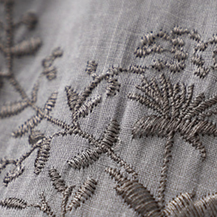 Damen-Haremshose aus Baumwolle und Leinen mit Buddha Stones -Stickmuster und Taschen - image 4