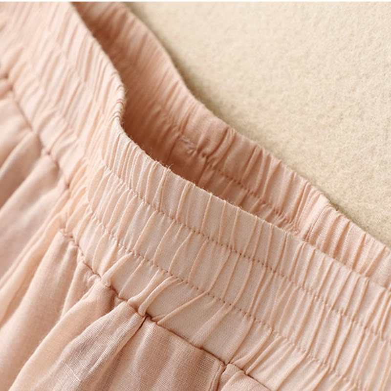 Damen-Haremshose aus Baumwolle und Leinen mit Buddha Stones -Stickmuster und Taschen - image 18