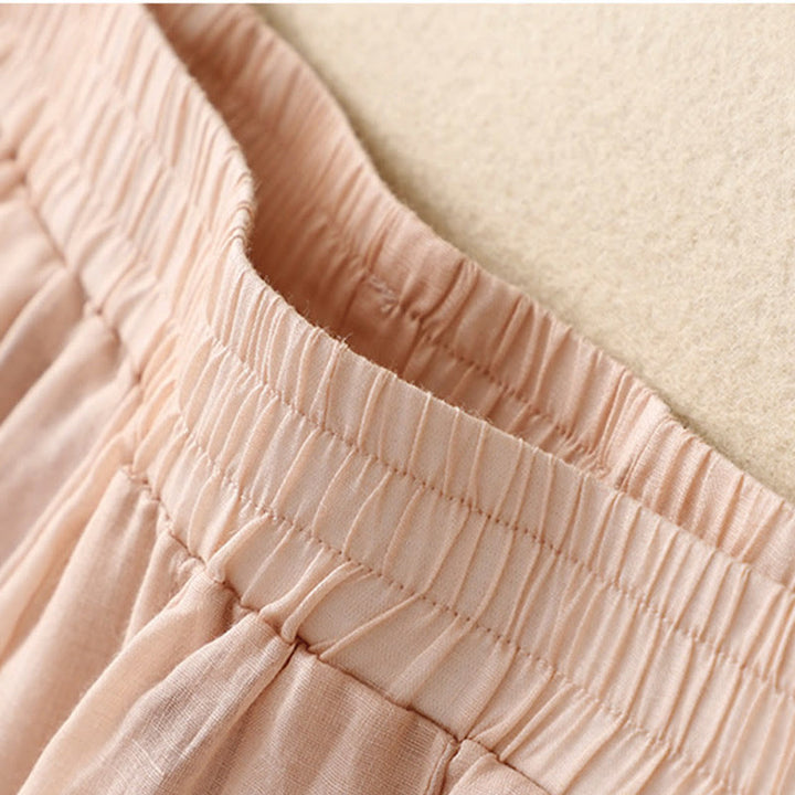 Damen-Haremshose aus Baumwolle und Leinen mit Buddha Stones -Stickmuster und Taschen - image 18