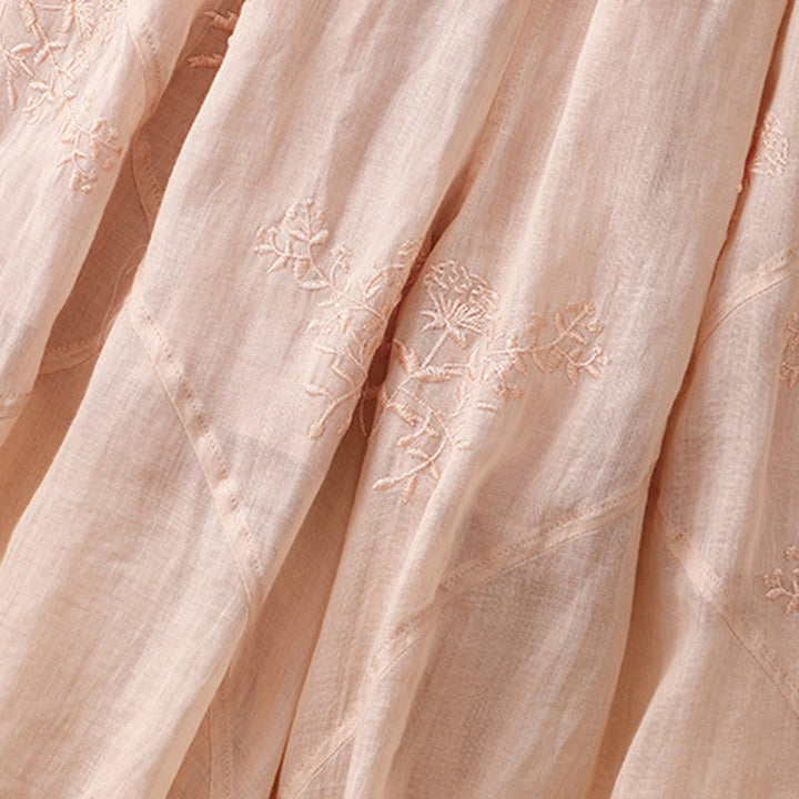 Damen-Haremshose aus Baumwolle und Leinen mit Buddha Stones -Stickmuster und Taschen - image 14