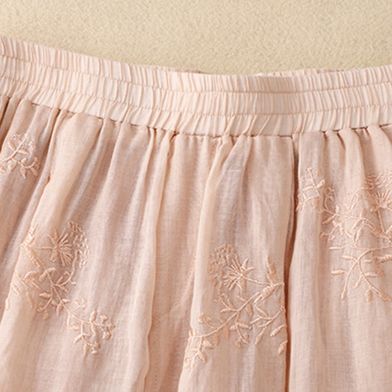 Damen-Haremshose aus Baumwolle und Leinen mit Buddha Stones -Stickmuster und Taschen - image 17