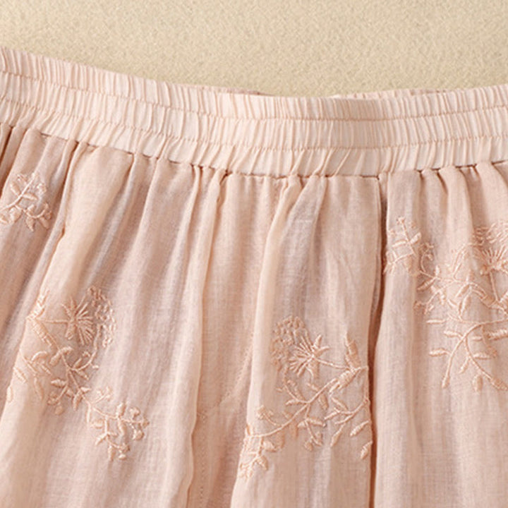 Damen-Haremshose aus Baumwolle und Leinen mit Buddha Stones -Stickmuster und Taschen - image 17