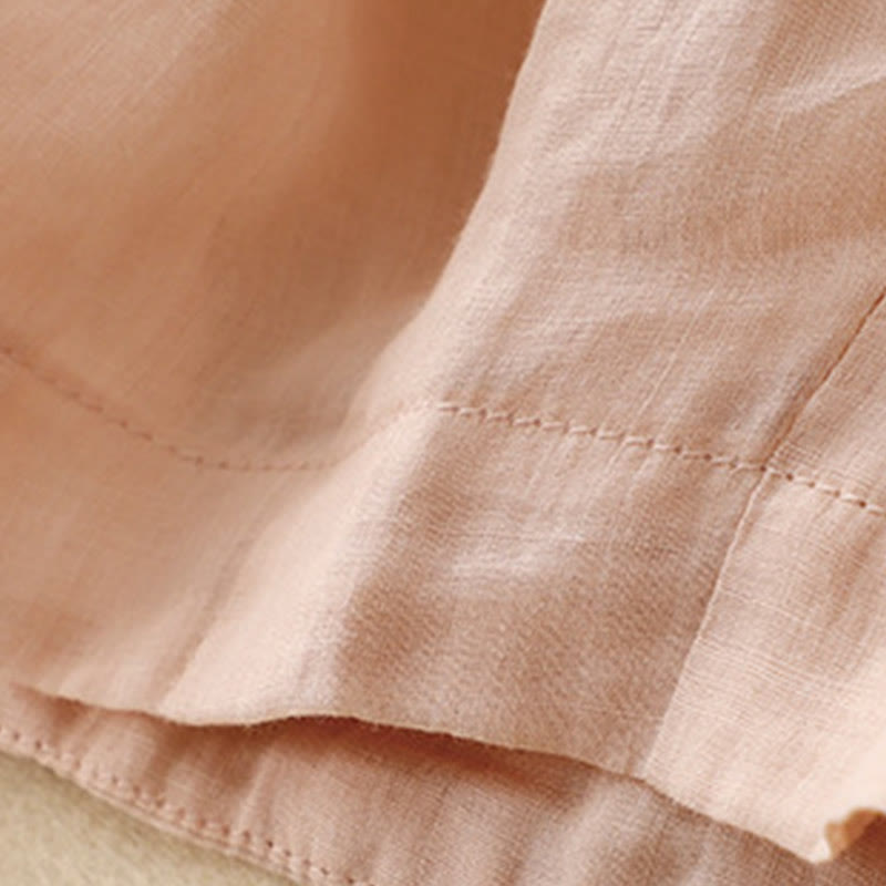 Damen-Haremshose aus Baumwolle und Leinen mit Buddha Stones -Stickmuster und Taschen - image 12