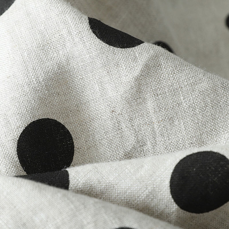 Buddha Stones Damen-Haremshose aus Baumwolle und Leinen mit Taschen, gepunktetes Blumenmuster - image 6