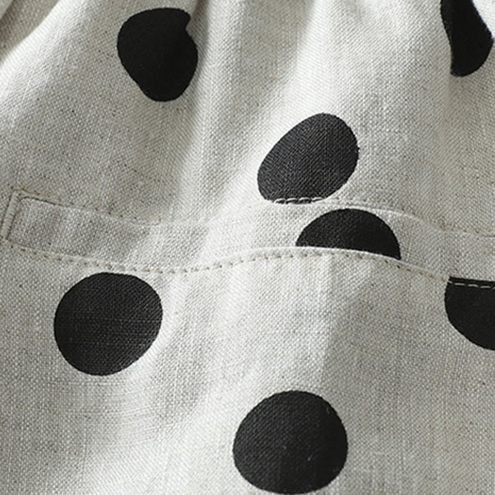 Buddha Stones Damen-Haremshose aus Baumwolle und Leinen mit Taschen, gepunktetes Blumenmuster - image 12