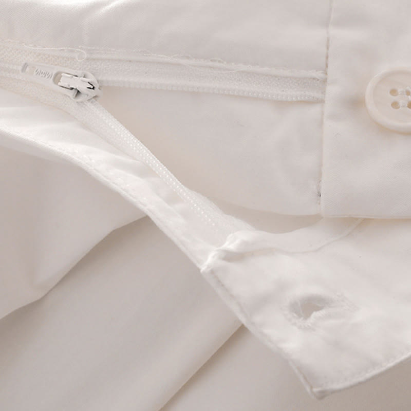 Buddha Stones Lässige, schlichte Damenhose aus Polyester mit hoher Taille, Länge 7–8, weites Bein, mit Taschen - image 14