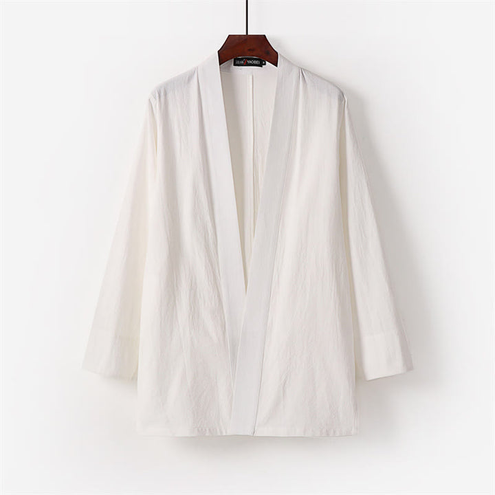 Buddha Stones 2-teiliges Baumwoll-Kimono-Set mit knöchellangen Hosen für Herren - image 4