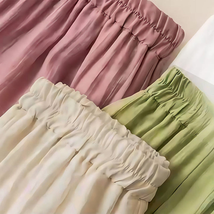 Buddha Stones Retro Lässiges Stickdesign Kordelzug Baumwolle Leinen Damen Weite Beinhose mit Taschen - image 3