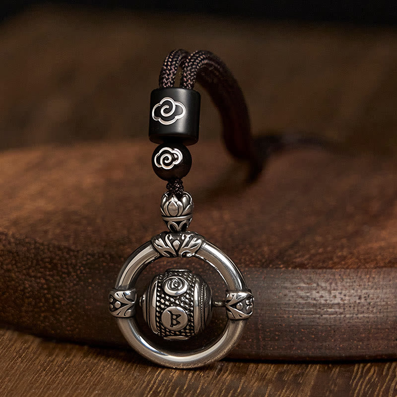 Buddha Stones Om Mani Padme Hum Kupfer vergoldet Silber Reichtum rotierende Halskette Anhänger - Kupfer (Reichtum ♥ Glück) - image 1