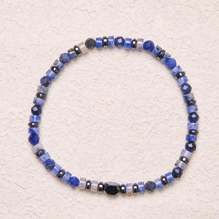 Buddha-Stein, Sodalith, Hämatit, blauer Aventurin, Intuitionsarmband - image 2