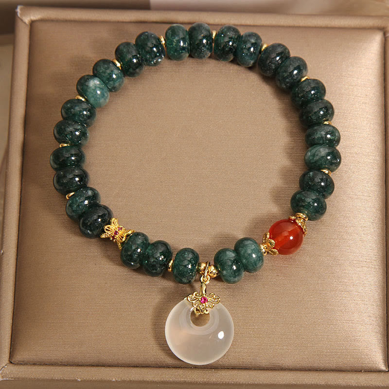 Buddha Stones, blaue Jade-Perlen, Friedensschnalle, Wohlstandsarmband - image 9