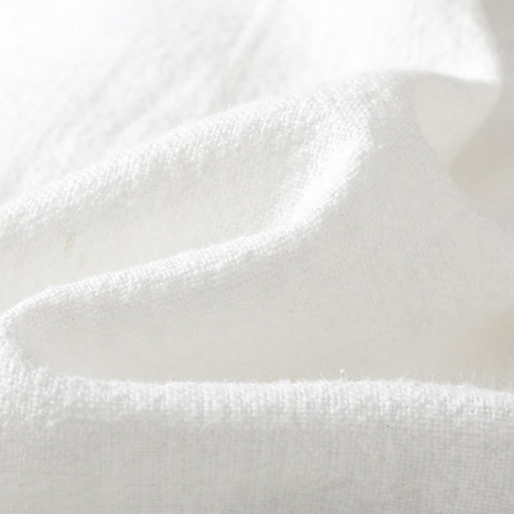 Buddha Stones Spring Einfarbiges Damenhemd aus Baumwolle und Leinen mit einfachem Saum und Schlitz - image 15