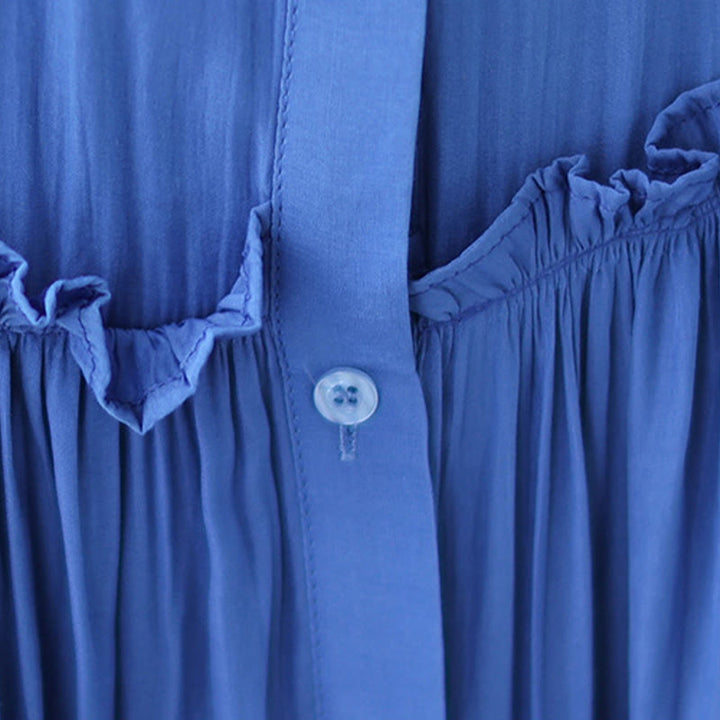 Buddha Stones – Lässiges, schlichtes Midikleid aus Polyester mit Rundhalsausschnitt und Taschen - image 18