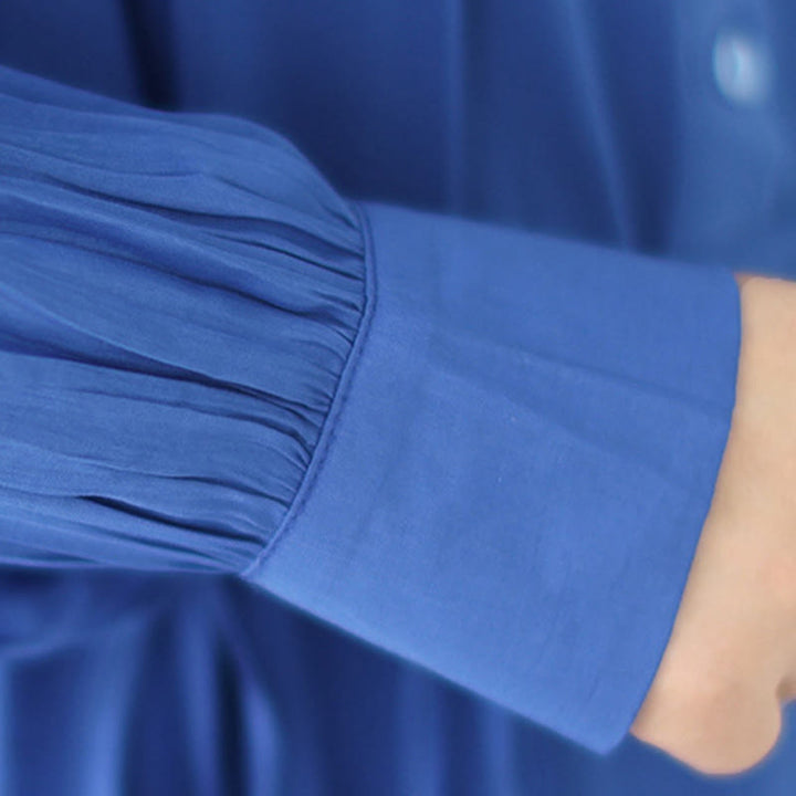 Buddha Stones – Lässiges, schlichtes Midikleid aus Polyester mit Rundhalsausschnitt und Taschen - image 23