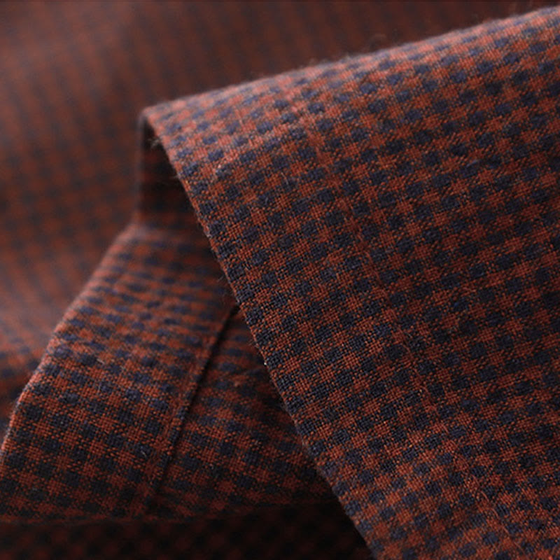 Buddha Stones – Lässiges, schlichtes Midikleid aus Baumwolle mit Froschknöpfen und Taschen - image 4