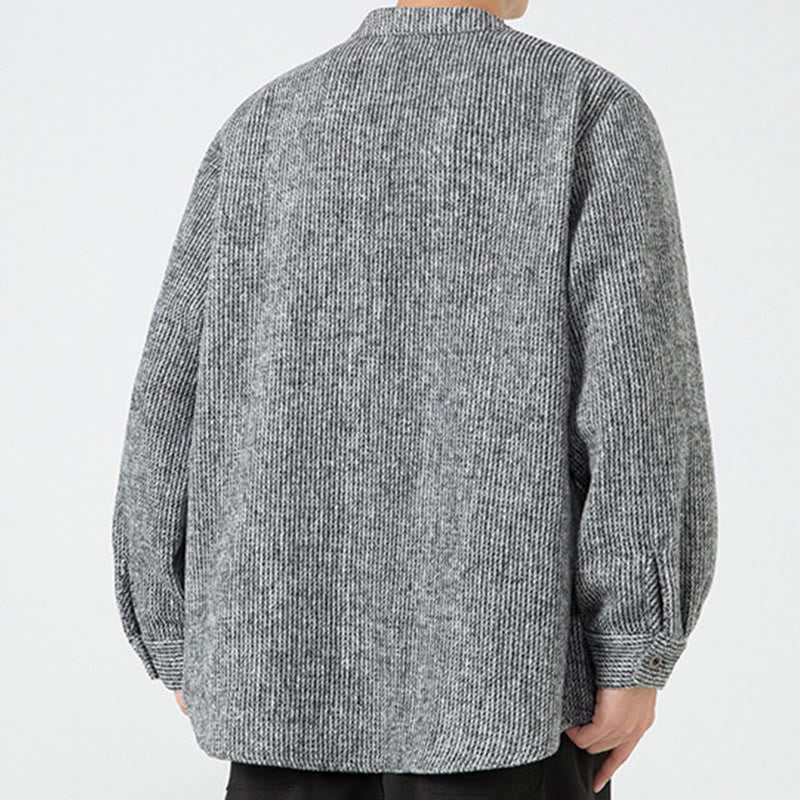 Buddha Stones Langarm-Herren-Baumwolljacke mit Froschknopf-Design und Taschen - image 37