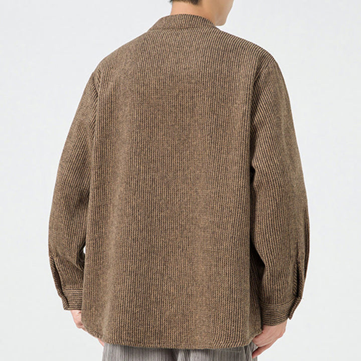 Buddha Stones Langarm-Herren-Baumwolljacke mit Froschknopf-Design und Taschen - image 52