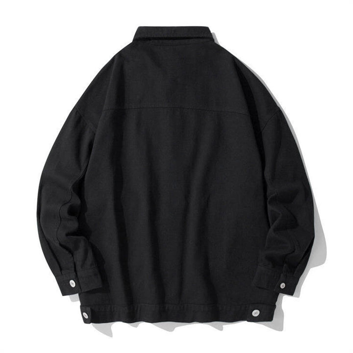 Buddha Stones Langarm-Knopf-Stehkragen-Design Herren-Baumwolljacke mit Taschen - image 1