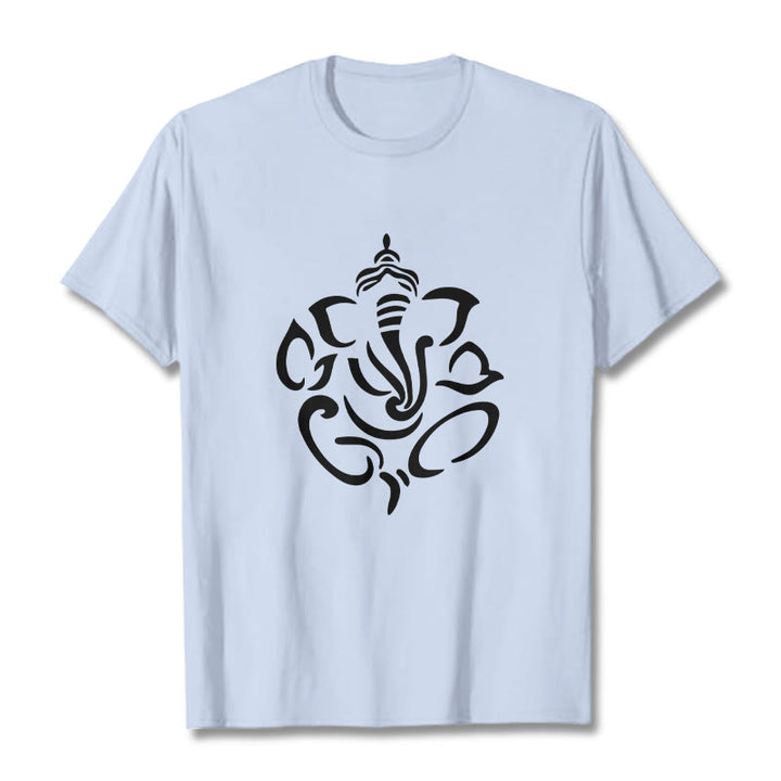 Buddha Stones Ganesh Elefant Skizze Illustration T T-shirt - HellCyan - 2XL - image 19