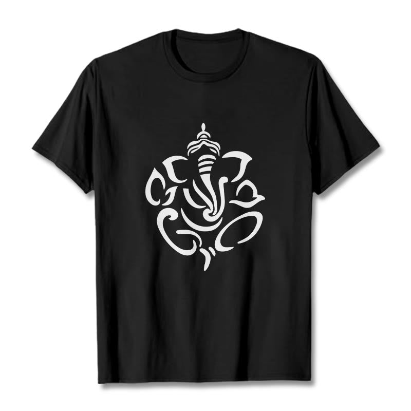 Buddha Stones Ganesh Elefant Skizze Illustration T T-shirt - Schwarz - 2XL - image 1