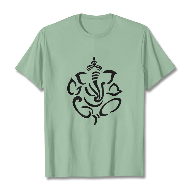Buddha Stones Ganesh Elefant Skizze Illustration T T-shirt - Blassgrün - 2XL - image 15