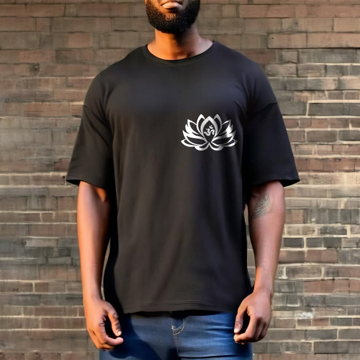 Buddha Stones Lotus Blume OM Symbol Design T T-shirt - image 3